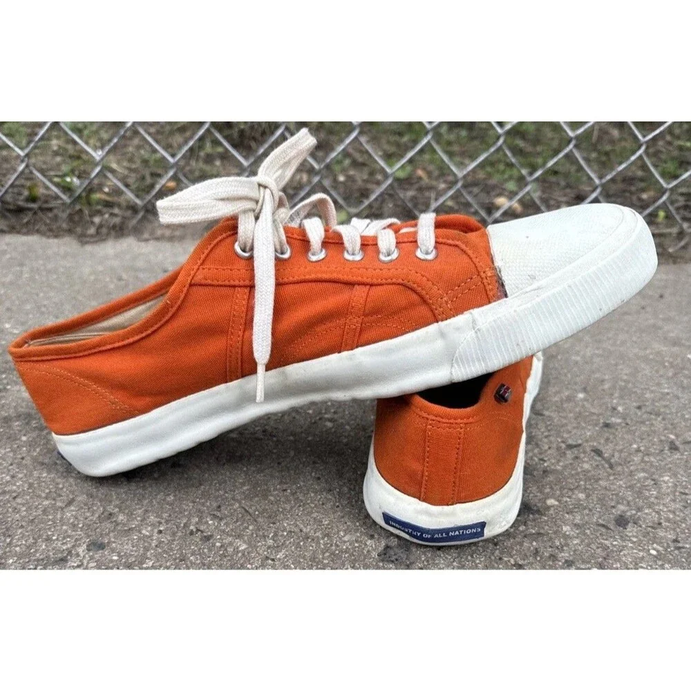 Industry Of All Nations Made In Kenya Vintage Sneakers Shoes Orange Men’s Sz 13